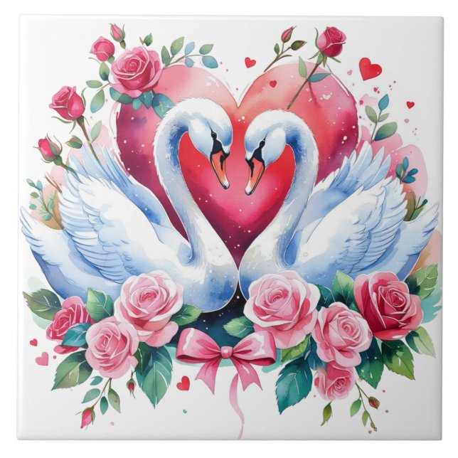 Swans Ceramic Tile (Front)
