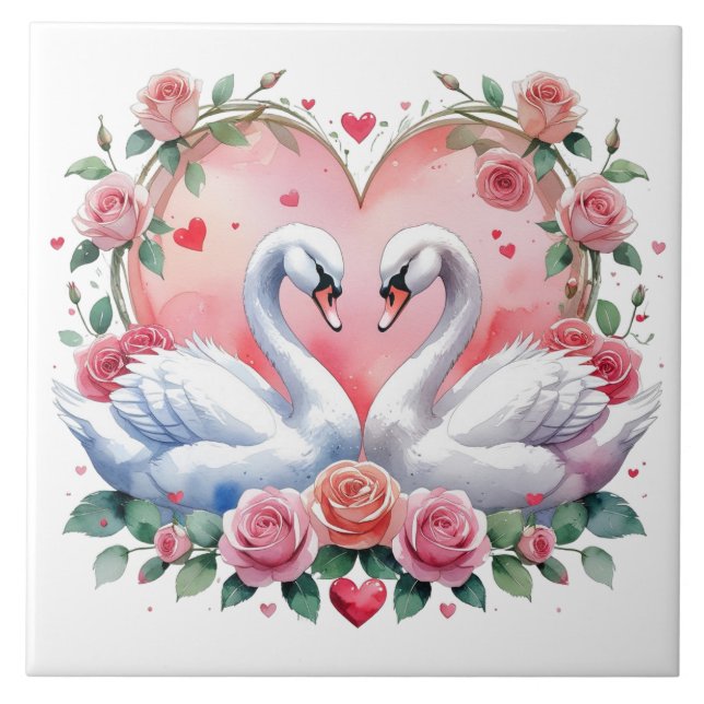 Swans Ceramic Tile (Front)