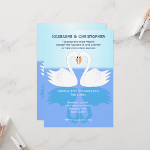Swans Design Wedding Invitation