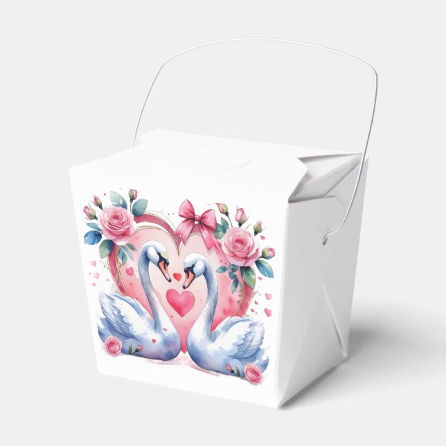 Swans Favor Boxes (Front Side)