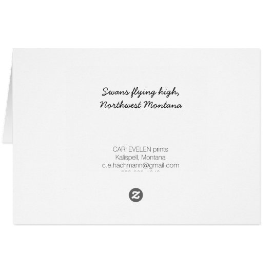 "Swans flying high" (Back Horizontal)