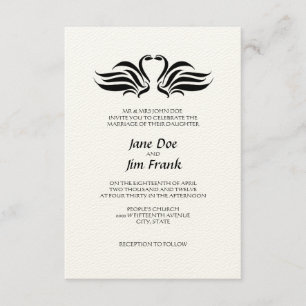 Swans Formal Wedding Invitation