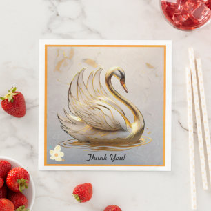 "Swan's Gentle Sway" Paper Dinner Napkins