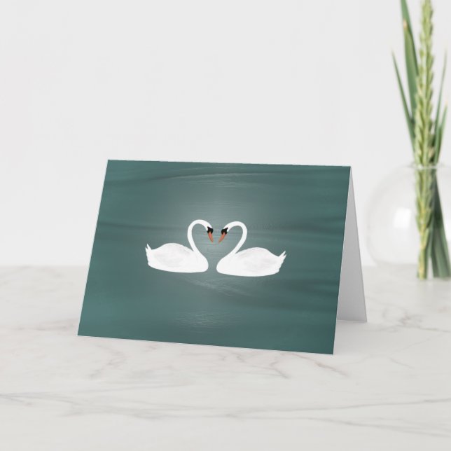 Swans Greeting Card (Front)