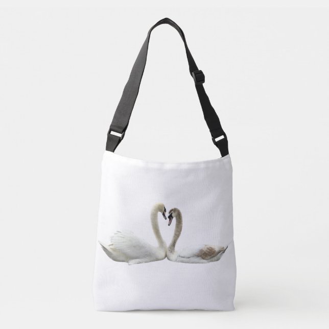 Swans heart - white tote (Front)