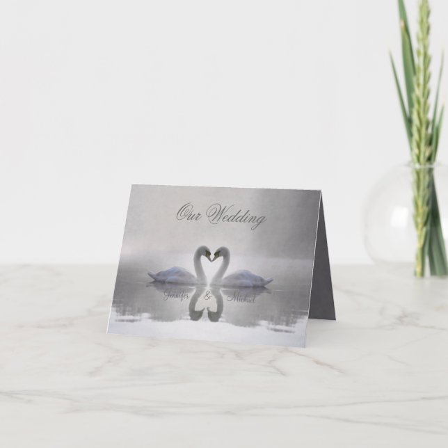Swans in Love ~ Card / Invitation (Front)