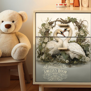 Swans in Love Elegant Vintage Victorian Boho Tissue Paper