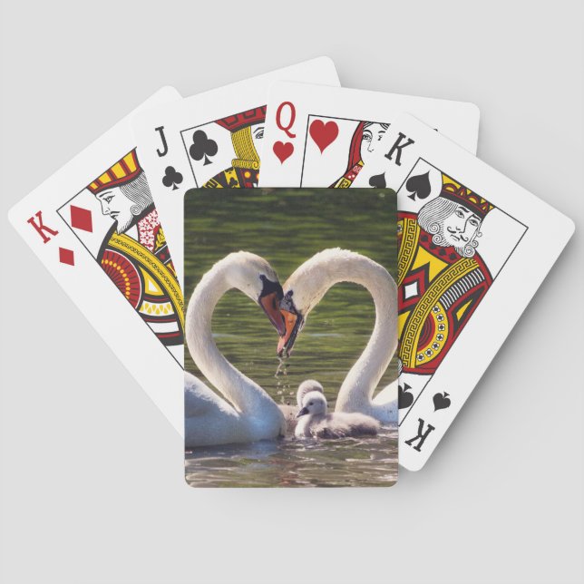 Swans in love poker cards (Back)