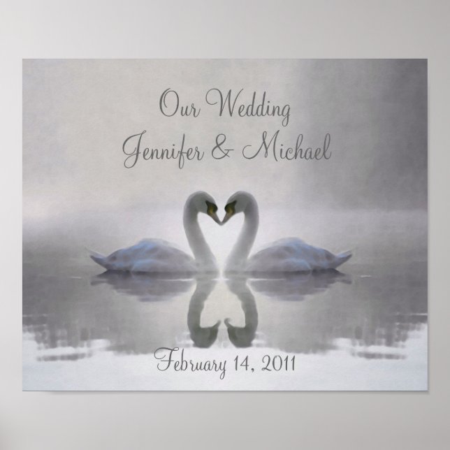 Swans in Love ~ Poster / Bride & Groom (Front)