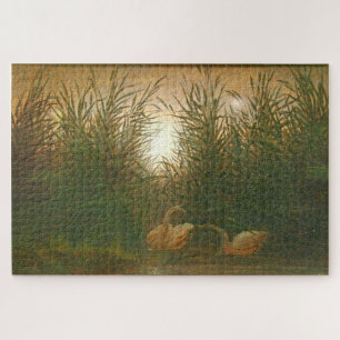 Swans in the Reeds by Caspar David Friedrich Jigsaw Puzzle