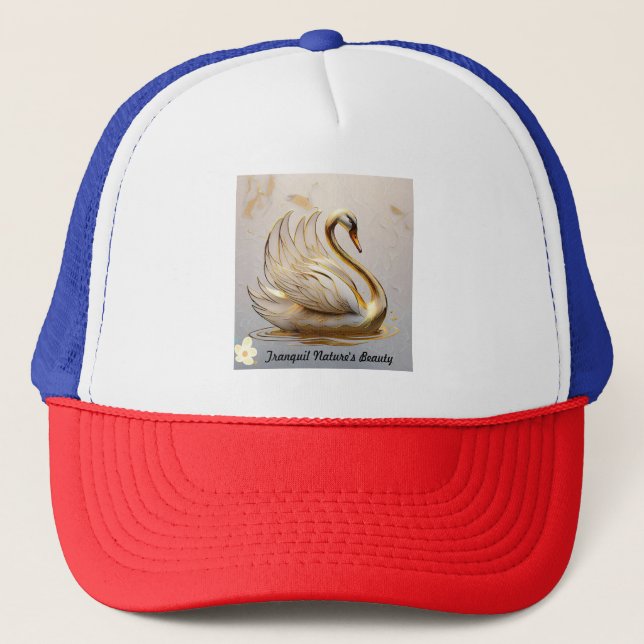 "Swan's Majestic Stride" Trucker Hat (Front)