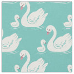 Swans Mama and Baby Cute Kids Fabric