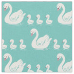 Swans Mama and Baby Cute Kids Fabric