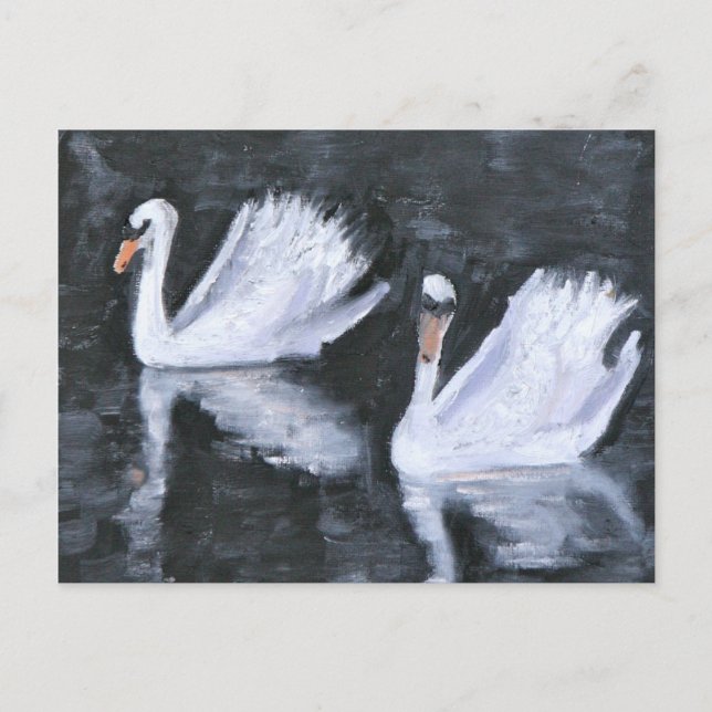 SWANS OF VERSAILLES POSTCARD (Front)