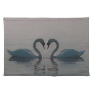 Swans on Lake Cloth Placemat