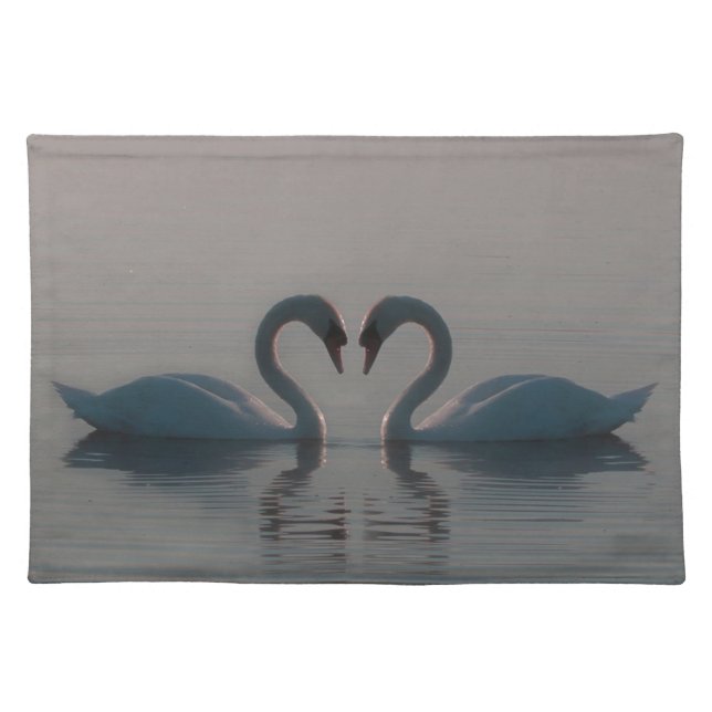  Swans on Lake Cloth Placemat (Front)