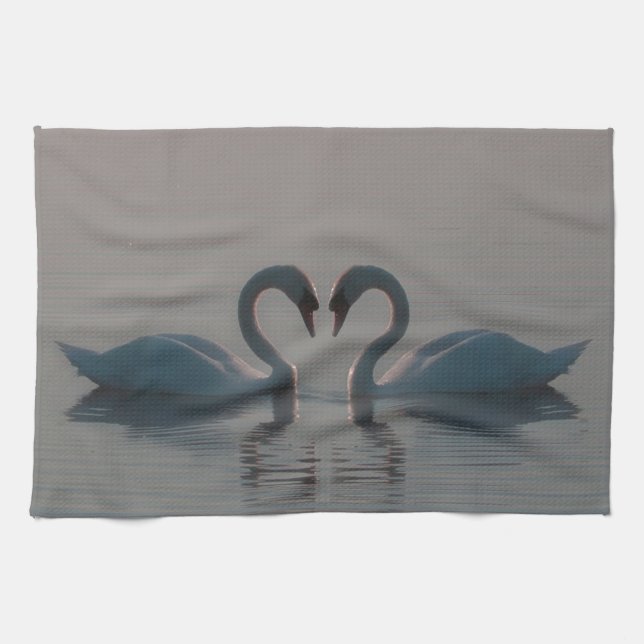  Swans on Lake Kitchen Towel (Horizontal)