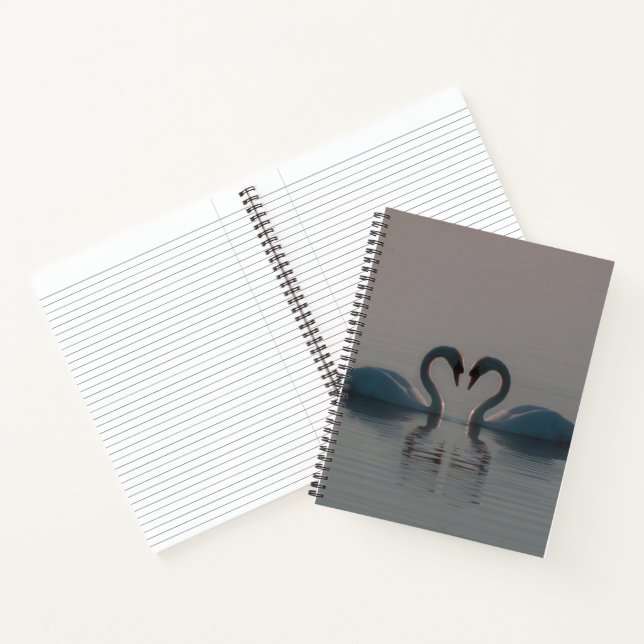  Swans on Lake Notebook (Inside)