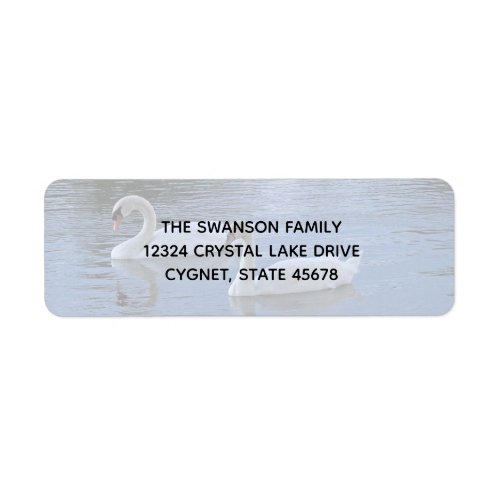 Swans on Lake Return Address Label