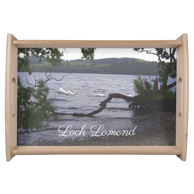 Swans on Loch Lomond Serving Tray (Front)