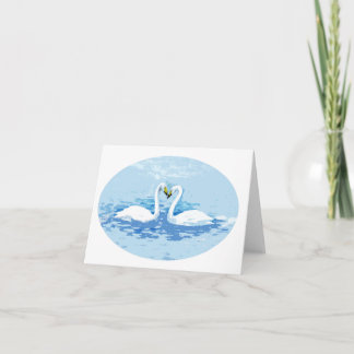 Swans painting thank you card