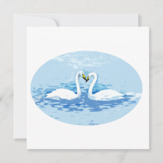 Swans painting thank you card