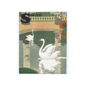 Swan's Reflection Animal Alphabet Metal Print by kidslife at Zazzle