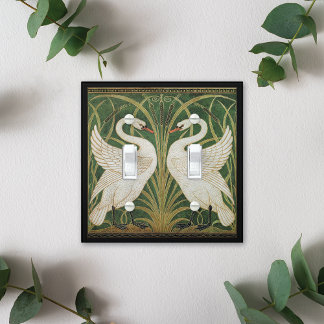 Swans Rush Iris Design Walter Crane Light Switch Cover