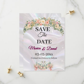  Swans Save the Date Wedding Card