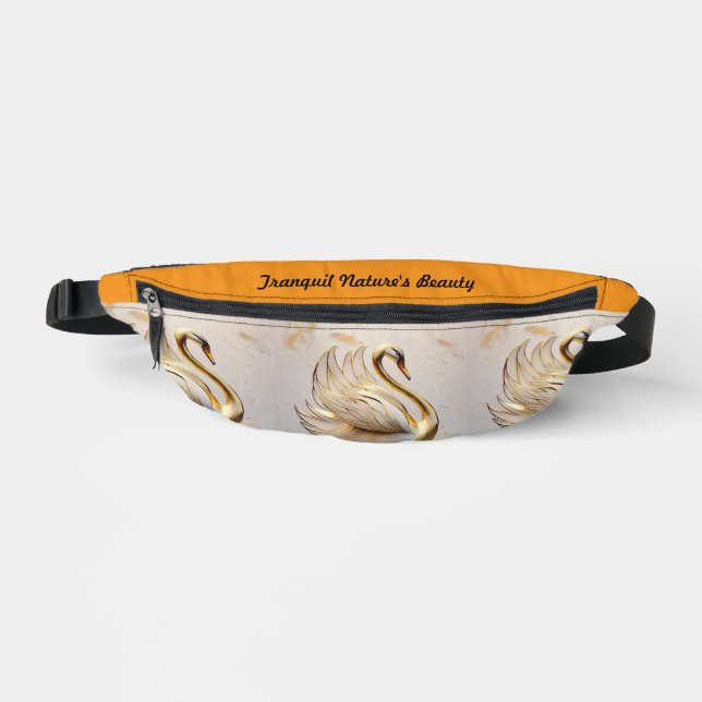 "Swan's Serene Symphony" Fanny Pack (Front)