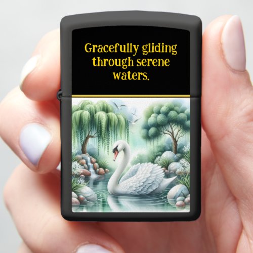 Swans Serenity in Willow Grove Zippo Lighter