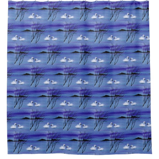 Swans Shower Curtain (Front)