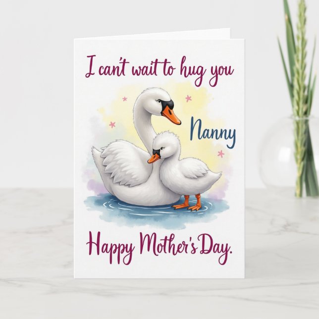 Swans Sweet Mothers Day Card (Front)