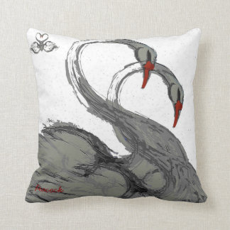 swans throw pillow