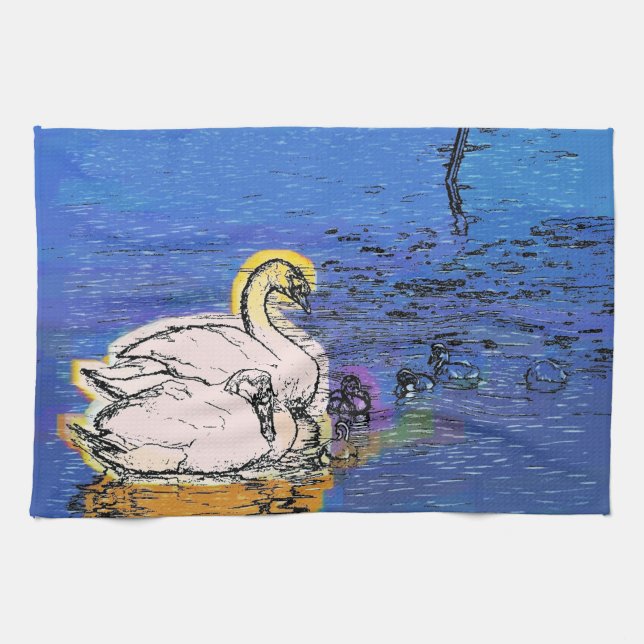 SWANS TOWEL (Horizontal)