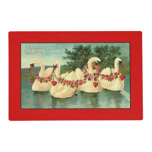 Swans Valentine Placemat