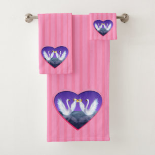 Swan's Wedding Bath Towel Set
