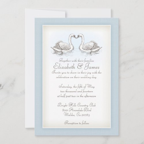 Swans Wedding Invitations