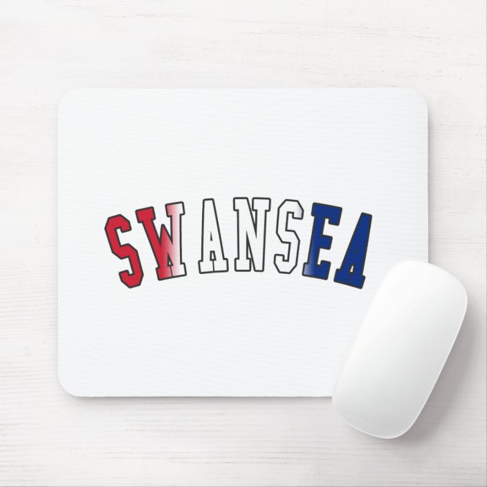 Swansea in United Kingdom National Flag Colors Mousepad