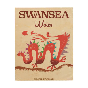 Swansea Wales Dragon poster