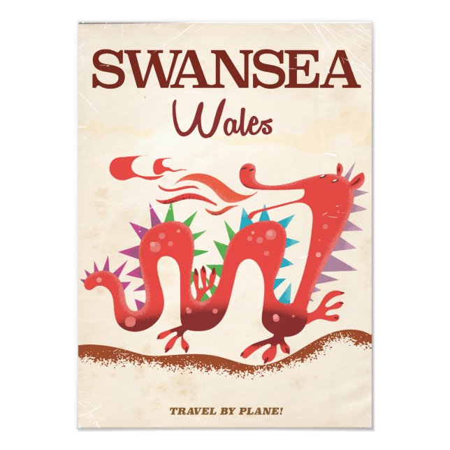 Swansea Wales Dragon poster (Front)