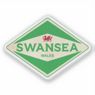 Swansea Wales Vintage Sticker