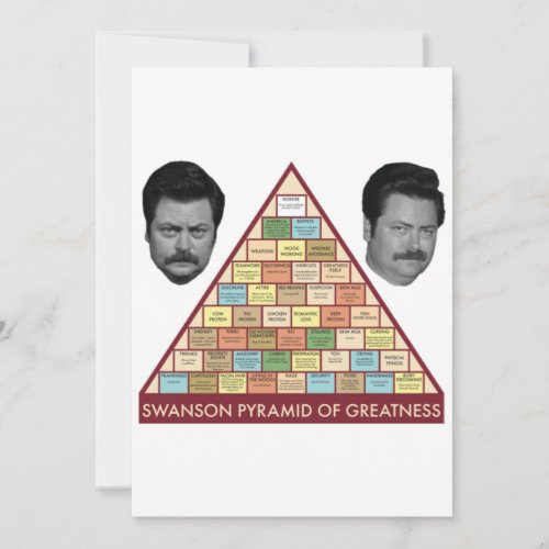 Swanson Pyramid of Greatness Invitation