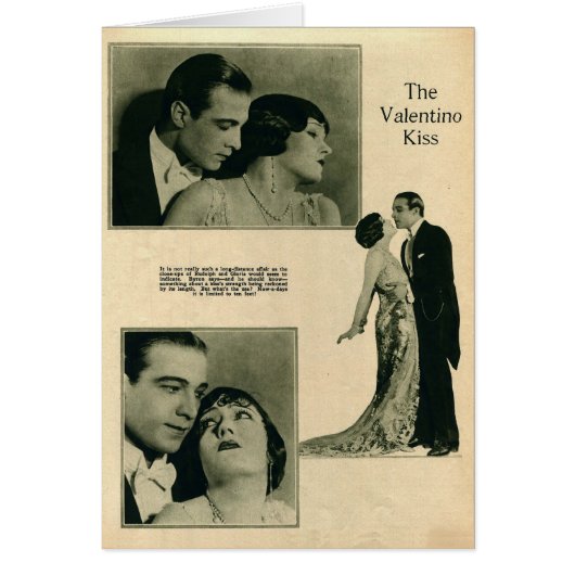 Swanson, Valentino 1922 vintage portrait card (Front)