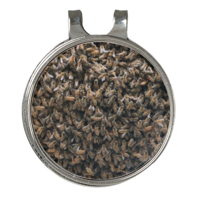 Swarm  golf ball marker hat clip (Front)