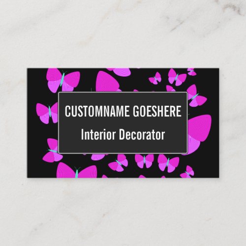 Swarm of Artistic Butterflies Business Card