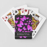 [ Thumbnail: Swarm of Artistic Butterflies + Custom Name Playing Cards ]