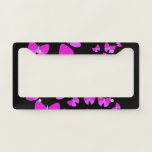 [ Thumbnail: Swarm of Artistic Butterflies License Plate Frame ]