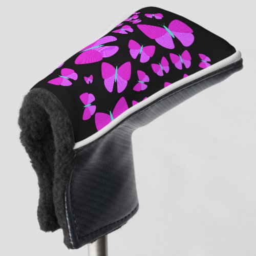 Swarm of Artistic Butterflies Putter Cover