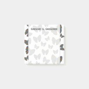 Swarm of Butterflies With Colorful Striped Wings Post-it Notes